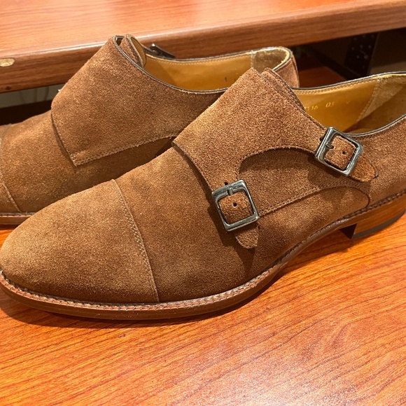 Tan suede double monk, size 9 (EU42) main image 7